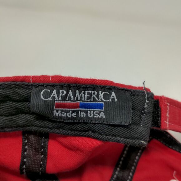 Cap America Men's Salute American Vodka Strapback Hat Red Embroidered Logo - Picture 10 of 10